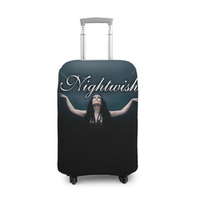Чехол для чемодана 3D с принтом Nightwish with Tarja в Петрозаводске, 86% полиэфир, 14% спандекс | двустороннее нанесение принта, прорези для ручек и колес | nightwish | tarja | tarja turanen | turunen | найтвиш | тарья | тарья турунен | турунен