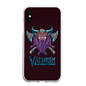 Чехол для iPhone XS Max матовый с принтом Valheim Viking в Петрозаводске, Силикон | Область печати: задняя сторона чехла, без боковых панелей | fantasy | mmo | valheim | valve | валхейм | вальхейм | викинги | выживалка | игра | королевская битва | ммо | ролевая игра | фэнтази