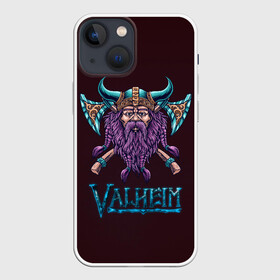 Чехол для iPhone 13 mini с принтом Valheim Viking в Петрозаводске,  |  | fantasy | mmo | valheim | valve | валхейм | вальхейм | викинги | выживалка | игра | королевская битва | ммо | ролевая игра | фэнтази