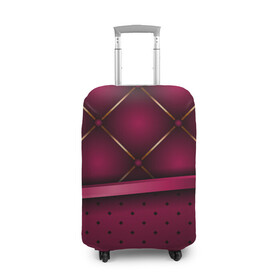 Чехол для чемодана 3D с принтом Luxury Red в Петрозаводске, 86% полиэфир, 14% спандекс | двустороннее нанесение принта, прорези для ручек и колес | green | luxury | versace | vip | абстракция | версаче | вип | паттерн | роскошь | текстуры