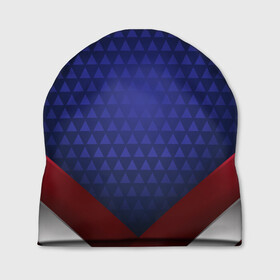 Шапка 3D с принтом Blue abstract в Петрозаводске, 100% полиэстер | универсальный размер, печать по всей поверхности изделия | Тематика изображения на принте: luxury | versace | vip | абстракция | версаче | вип | паттерн | роскошь | текстуры