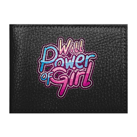 Обложка для студенческого билета с принтом Will power of girl в Петрозаводске, натуральная кожа | Размер: 11*8 см; Печать на всей внешней стороне | girl | граффити | девушка | надпись | розовый