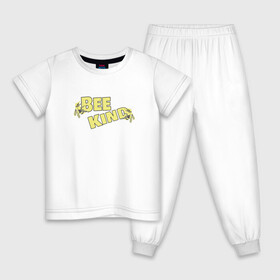 Детская пижама хлопок с принтом BeeKind в Петрозаводске, 100% хлопок |  брюки и футболка прямого кроя, без карманов, на брюках мягкая резинка на поясе и по низу штанин
 | bee | beekind | kind | usa | большая пчела | жаркое лето | летний | лето | пчела | пчелки