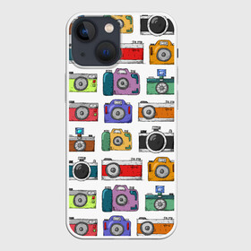 Чехол для iPhone 13 mini с принтом Фотоаппараты в Петрозаводске,  |  | камера | фотик | фото | фотоаппарат | фотограф | фотокамера