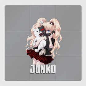 Магнитный плакат 3Х3 с принтом MONOKUMA JUNKO в Петрозаводске, Полимерный материал с магнитным слоем | 9 деталей размером 9*9 см | anime | danganronpa | enoshima | junko | monokuma | аниме | джунко | игра | манга | медведь | монокума | робот медведь | эношима