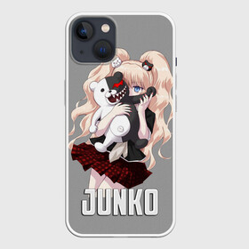 Чехол для iPhone 13 с принтом MONOKUMA  JUNKO в Петрозаводске,  |  | anime | danganronpa | enoshima | junko | monokuma | аниме | джунко | игра | манга | медведь | монокума | робот медведь | эношима