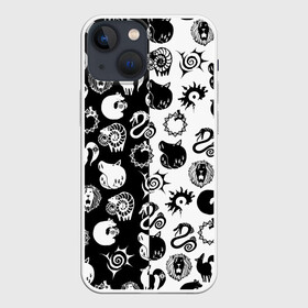 Чехол для iPhone 13 mini с принтом ЭМБЛЕМЫ 7 СМЕРТНЫХ ГРЕХОВ в Петрозаводске,  |  | anime | japan | japanese | jujutsu | jujutsu kaisen | kaisen | sukuna | tattoo | аниме | двуликий призрак | иероглифы | инумаки | итадори | итадори юдзи | магическая битва | нобара | панда | рёмен | рёмен сукуна | сатору | сукуна