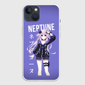 Чехол для iPhone 13 с принтом Нептун   Neptune в Петрозаводске,  |  | Тематика изображения на принте: anime | hyperdimension | nep nep | nepko | neppy | neptuna | neptune | purple heart | альтернативная игра | аниме | пурпурное сердце