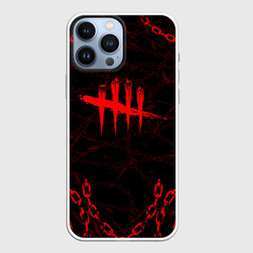 Чехол для iPhone 13 Pro Max с принтом DEAD BY DAYLIGHT | ЦЕПИ в Петрозаводске,  |  | Тематика изображения на принте: dbd | dead by daylight | hillbilly | maniacs | survival horror | trapper | wraith | дбд | деревенщина | мертвы к рассвету | мертвые днем | охотник | призрак