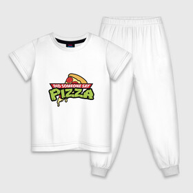 Детская пижама хлопок с принтом Say Pizza в Петрозаводске, 100% хлопок |  брюки и футболка прямого кроя, без карманов, на брюках мягкая резинка на поясе и по низу штанин
 | donatello | leonardo | michelangelo | ninja | pizza | raphael | turtles | донателло | животные | карате | комикс | комиксы | леонардо | микеланджело | мультфильм | мутант | мутанты | ниндзя | пицца | рафаэль | сплинтер | супергерой