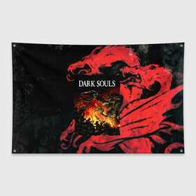 Флаг-баннер с принтом DARKSOULS | DRAGON AGE в Петрозаводске, 100% полиэстер | размер 67 х 109 см, плотность ткани — 95 г/м2; по краям флага есть четыре люверса для крепления | dark souls | darksouls | tegunvte | темные души