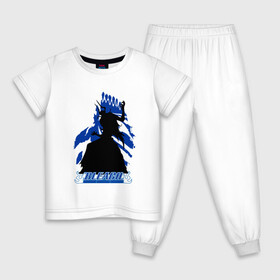 Детская пижама хлопок с принтом Shinigami Bleach в Петрозаводске, 100% хлопок |  брюки и футболка прямого кроя, без карманов, на брюках мягкая резинка на поясе и по низу штанин
 | Тематика изображения на принте: bleach | daiko | ichigo | kurosaki | shinigami | блич | ичиго | куросаки
