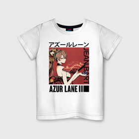 Детская футболка хлопок с принтом AZUR LANE в Петрозаводске, 100% хлопок | круглый вырез горловины, полуприлегающий силуэт, длина до линии бедер | Тематика изображения на принте: anime | azur lane | girl | аниме | девушка | лазурный путь