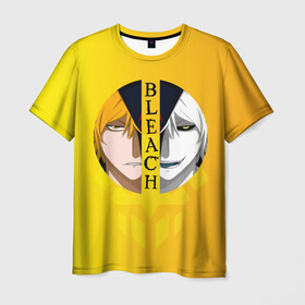 Мужская футболка 3D с принтом Хичиго Bleach в Петрозаводске, 100% полиэфир | прямой крой, круглый вырез горловины, длина до линии бедер | bleach | hichigo | ichigo | kurosaki | блич | ичиго | куросаки | хичиго