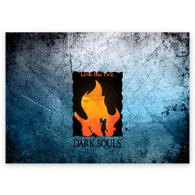 Поздравительная открытка с принтом DARK SOULS | СТОРОНА ДУШИ в Петрозаводске, 100% бумага | плотность бумаги 280 г/м2, матовая, на обратной стороне линовка и место для марки
 | dark souls | darksouls | tegunvte | темные души