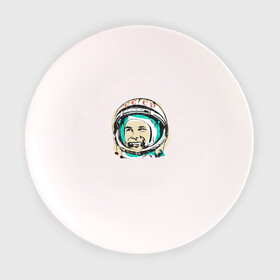 Тарелка 3D с принтом Юрий Гагарин в Петрозаводске, фарфор | диаметр - 210 мм
диаметр для нанесения принта - 120 мм | астронавт | восток1 | гагарин | земля | космонавт | космос | планеты | юрий