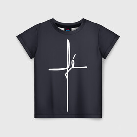 Детская футболка 3D с принтом Cross в Петрозаводске, 100% гипоаллергенный полиэфир | прямой крой, круглый вырез горловины, длина до линии бедер, чуть спущенное плечо, ткань немного тянется | Тематика изображения на принте: jesus | армянский крест | вера | вероисповедание | иисус | крест | пасха | религия | христианство
