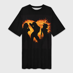 Платье-футболка 3D Огненная кизомба купить в Петрозаводске