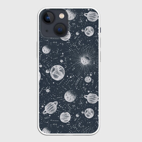 Чехол для iPhone 13 mini с принтом Звезды, планеты и созвездия в Петрозаводске,  |  | space | арт | звезды | кометы | космос | метеориты | планеты | созвездия