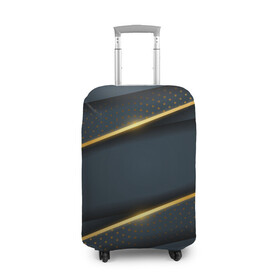 Чехол для чемодана 3D с принтом 3D luxury gold в Петрозаводске, 86% полиэфир, 14% спандекс | двустороннее нанесение принта, прорези для ручек и колес | luxury | versace | vip | абстракция | версаче | вип | паттерн | роскошь | текстуры