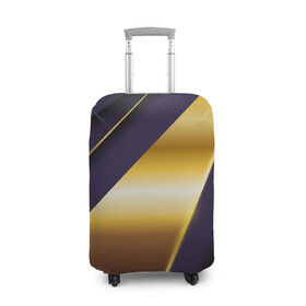Чехол для чемодана 3D с принтом 3D luxury золото в Петрозаводске, 86% полиэфир, 14% спандекс | двустороннее нанесение принта, прорези для ручек и колес | luxury | versace | vip | абстракция | версаче | вип | паттерн | роскошь | текстуры