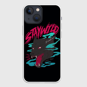 Чехол для iPhone 13 mini с принтом Волк StayWild в Петрозаводске,  |  | staywild | wolf | волк | зверь | клыки | оборотень | оскал | пес | собака