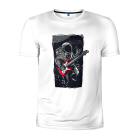 Мужская футболка 3D спортивная с принтом Астронавт музыкант в Петрозаводске, 100% полиэстер с улучшенными характеристиками | приталенный силуэт, круглая горловина, широкие плечи, сужается к линии бедра | астронавт | астронавт музыкант | космонавт | космос