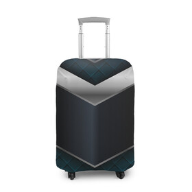 Чехол для чемодана 3D с принтом 3D dark metal в Петрозаводске, 86% полиэфир, 14% спандекс | двустороннее нанесение принта, прорези для ручек и колес | luxury | versace | vip | абстракция | версаче | вип | паттерн | роскошь | текстуры