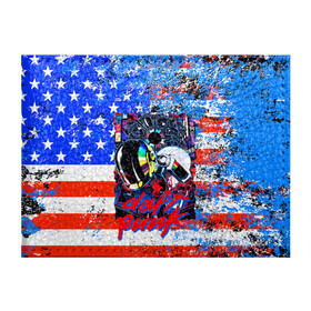 Обложка для студенческого билета с принтом Daft Punk american dream в Петрозаводске, натуральная кожа | Размер: 11*8 см; Печать на всей внешней стороне | by craig drake | daft punk | madeinkipish | thomas bangalter | дафт панк | маски | тома и ги мануэль