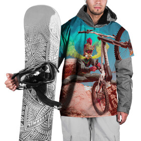 Накидка на куртку 3D с принтом Riders Republic в Петрозаводске, 100% полиэстер |  | riders republic | велосипед | гонки | игра | человек | экстрим