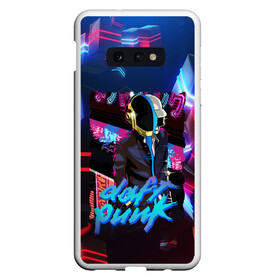 Чехол для Samsung S10E с принтом daft punk neon rock в Петрозаводске, Силикон | Область печати: задняя сторона чехла, без боковых панелей | by craig drake | daft punk | madeinkipish | thomas bangalter | дафт панк | маски | тома и ги мануэль