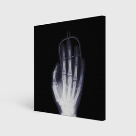 Холст квадратный с принтом X-Ray hand в Петрозаводске, 100% ПВХ |  | hand | mouse | x ray | мышка | рука