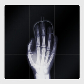 Магнитный плакат 3Х3 с принтом X-Ray hand в Петрозаводске, Полимерный материал с магнитным слоем | 9 деталей размером 9*9 см | hand | mouse | x ray | мышка | рука