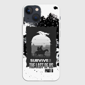 Чехол для iPhone 13 mini с принтом The Last of US SURVIVE в Петрозаводске,  |  | ellie | game | joel | naughty dog | part 2 | the last of us | zombie | джоэл | зомби | одни из нас | элли