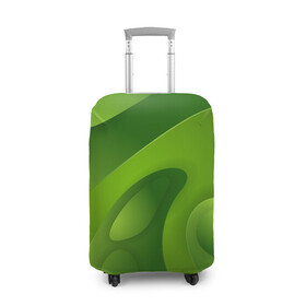 Чехол для чемодана 3D с принтом 3d Green abstract в Петрозаводске, 86% полиэфир, 14% спандекс | двустороннее нанесение принта, прорези для ручек и колес | luxury | versace | vip | абстракция | версаче | вип | паттерн | роскошь | текстуры
