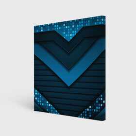 Холст квадратный с принтом 3D luxury blue abstract в Петрозаводске, 100% ПВХ |  | luxury | versace | vip | абстракция | версаче | вип | паттерн | роскошь | текстуры
