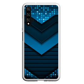 Чехол для Honor 20 с принтом 3D luxury blue abstract в Петрозаводске, Силикон | Область печати: задняя сторона чехла, без боковых панелей | luxury | versace | vip | абстракция | версаче | вип | паттерн | роскошь | текстуры