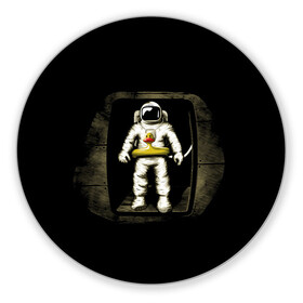 Коврик для мышки круглый с принтом Первая Высадка На Луну в Петрозаводске, резина и полиэстер | круглая форма, изображение наносится на всю лицевую часть | 12 | 1961 | astronaut | duck | gagarin | mars | nasa | space | spacex | sssr | yuri | апрель | астронавт | гагарин | день | земля | космонавт | космонавтика | космос | луна | марс | наса | планета | поехали | полёт | ракета | ссср | утенок |