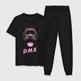 Мужская пижама хлопок с принтом DMX Low Poly Boomer Dog в Петрозаводске, 100% хлопок | брюки и футболка прямого кроя, без карманов, на брюках мягкая резинка на поясе и по низу штанин
 | 3d | 3д | abstract | boomer | dog | dogs | grand champ | nfs game | puppy | raff ryders | staff | stafford | year of the dog | абстракция | бумер | лоу поли | пёс | питбуль | полигоны | порода | рэпер | рэппер | стафф | стаффорд | стаффордширский