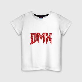 Детская футболка хлопок с принтом DMX - Red & White в Петрозаводске, 100% хлопок | круглый вырез горловины, полуприлегающий силуэт, длина до линии бедер | dmx | dog | earl simmons | hip hop | music | new york | rap | rapper | rip | ruff ryders | диэмикс | музыка | нью йорк | пёс | рэп | рэпер | хипхоп | эрл симмонс