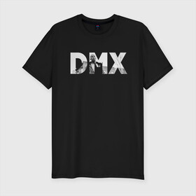 Мужская футболка хлопок Slim с принтом DMX - Earl Simmons в Петрозаводске, 92% хлопок, 8% лайкра | приталенный силуэт, круглый вырез ворота, длина до линии бедра, короткий рукав | american | dmx | dog | earl simmons | gangsta | hip hop | legend | rap | музыка | рэп | хип хоп