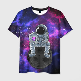 Мужская футболка 3D с принтом Distant galaxy в Петрозаводске, 100% полиэфир | прямой крой, круглый вырез горловины, длина до линии бедер | nasa | space | spacex | star | абстракция | астронавт | астрономия | вселенная | галактика | геометрия | звёзды | космонавт | космос | текстура