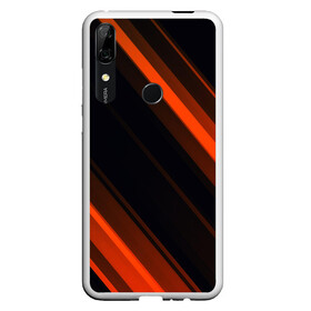 Чехол для Honor P Smart Z с принтом ORANGE Black в Петрозаводске, Силикон | Область печати: задняя сторона чехла, без боковых панелей | lines | линии | оранжевое | полосы | черное