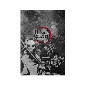 Обложка для паспорта матовая кожа с принтом The demons must die в Петрозаводске, натуральная матовая кожа | размер 19,3 х 13,7 см; прозрачные пластиковые крепления | Тематика изображения на принте: anime | demon slayers | аниме | клинок рассекающий демонов | манга | мультфильм | персонажи | танджиро камадо