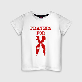 Детская футболка хлопок с принтом Prayers For X в Петрозаводске, 100% хлопок | круглый вырез горловины, полуприлегающий силуэт, длина до линии бедер | dmx | dog | earl simmons | hip hop | music | new york | rap | rapper | rip | ruff ryders | диэмикс | музыка | нью йорк | пёс | рэп | рэпер | хипхоп | эрл симмонс