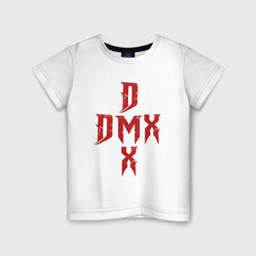 Детская футболка хлопок с принтом DMX Cross в Петрозаводске, 100% хлопок | круглый вырез горловины, полуприлегающий силуэт, длина до линии бедер | dmx | dog | earl simmons | hip hop | music | new york | rap | rapper | rip | ruff ryders | диэмикс | музыка | нью йорк | пёс | рэп | рэпер | хипхоп | эрл симмонс