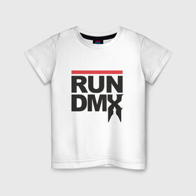 Детская футболка хлопок с принтом RUN DMX в Петрозаводске, 100% хлопок | круглый вырез горловины, полуприлегающий силуэт, длина до линии бедер | dmx | dog | earl simmons | hip hop | music | new york | rap | rapper | rip | ruff ryders | диэмикс | музыка | нью йорк | пёс | рэп | рэпер | хипхоп | эрл симмонс