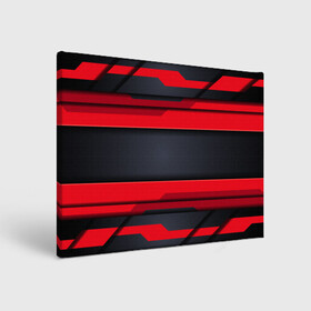 Холст прямоугольный с принтом Red and Black 3D abstract в Петрозаводске, 100% ПВХ |  | luxury | versace | vip | абстракция | версаче | вип | паттерн | роскошь | текстуры