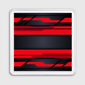 Магнит 55*55 с принтом Red and Black 3D abstract в Петрозаводске, Пластик | Размер: 65*65 мм; Размер печати: 55*55 мм | luxury | versace | vip | абстракция | версаче | вип | паттерн | роскошь | текстуры
