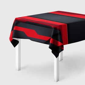 Скатерть 3D с принтом Red and Black 3D abstract в Петрозаводске, 100% полиэстер (ткань не мнется и не растягивается) | Размер: 150*150 см | luxury | versace | vip | абстракция | версаче | вип | паттерн | роскошь | текстуры